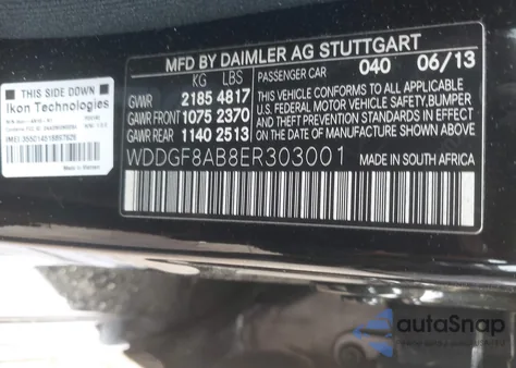 2014 Mercedes-Benz C 300 Luxury 4Matic/Sport 4Matic из США, поврежденный, VIN WDDGF8AB8ER303001